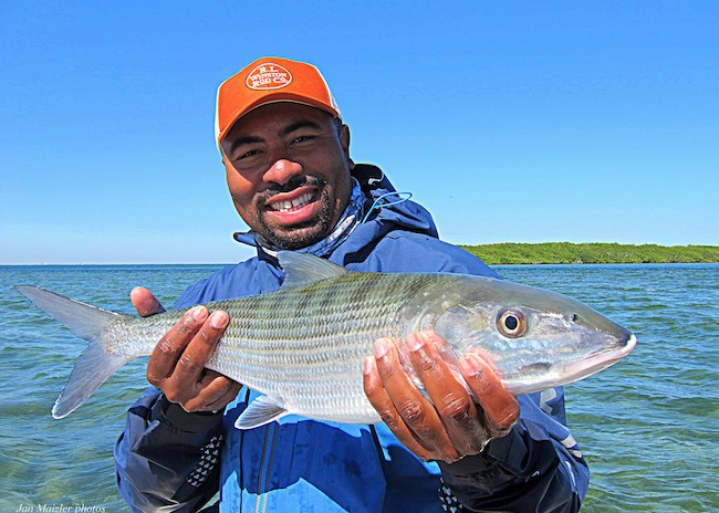 Robert showing good catch on a sunny day in Cozumel.